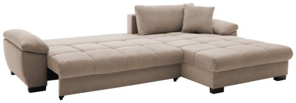 Ecksofa mit Bettfunktion und Bettkasten taupe Microfaser B/H/T: ca. 323x88x211 cm Ecksofa mit Bettfunktion und Bettkasten taupe Microfaser B/H/T: ca. 323x88x211 cm – Bild 5