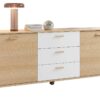 Sideboard BASTIAN Eiche weiß B/H/T: ca. 180x72,5x36,5 cm – Bild 2