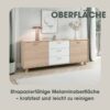 Sideboard BASTIAN Eiche weiß B/H/T: ca. 180x72,5x36,5 cm – Bild 5
