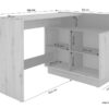 Eckschreibtisch BERNI Eiche Graphit B/H/T: ca. 102x77,5x80 cm Eckschreibtisch BERNI Eiche Graphit B/H/T: ca. 102x77,5x80 cm – Bild 2