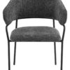 Stuhl CURVE, 2er-Set grau Stoff B/H/T: ca. 60x86x58 cm – Bild 3
