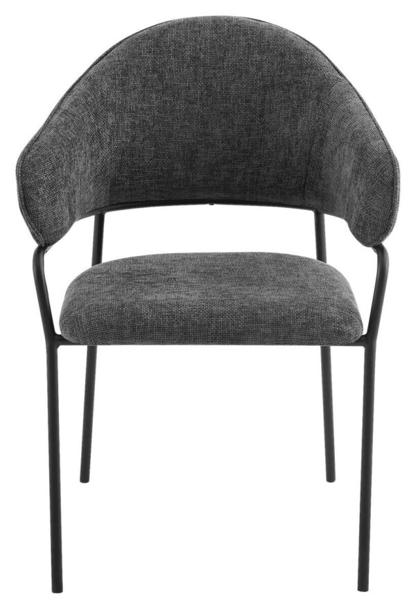 Stuhl CURVE, 2er-Set grau Stoff B/H/T: ca. 60x86x58 cm – Bild 3