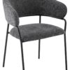 Stuhl CURVE, 2er-Set grau Stoff B/H/T: ca. 60x86x58 cm – Bild 4