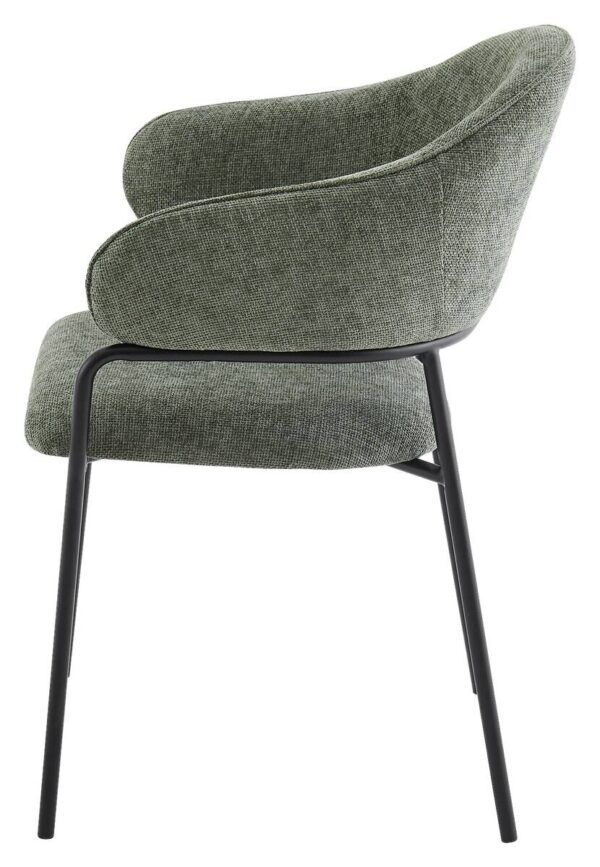 Stuhl CURVE, 2er-Set grün Stoff B/H/T: ca. 60x86x58 cm Stuhl CURVE, 2er-Set grün Stoff B/H/T: ca. 60x86x58 cm – Bild 3