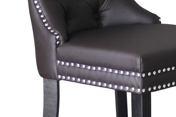 Stuhl DOMINO, 2er-Set schwarz braun Kunstleder B/H/T: ca. 48,5x93x61 cm – Bild 3