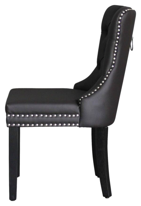 Stuhl DOMINO, 2er-Set schwarz braun Kunstleder B/H/T: ca. 48,5x93x61 cm – Bild 4