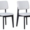 Stuhl ELSA, 2er-Set beige Webstoff B/H/T: ca. 48x87x54 cm – Bild 3