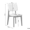 Stuhl ELSA, 2er-Set beige Webstoff B/H/T: ca. 48x87x54 cm – Bild 5