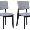 Stuhl ELSA, 2er-Set grau Webstoff B/H/T: ca. 48x87x54 cm – Bild 4