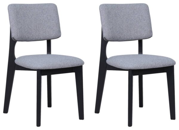Stuhl ELSA, 2er-Set grau Webstoff B/H/T: ca. 48x87x54 cm – Bild 4