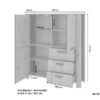 Highboard FARO Eiche schwarz B/H/T: ca. 120x137x40 cm Highboard FARO Eiche schwarz B/H/T: ca. 120x137x40 cm – Bild 2