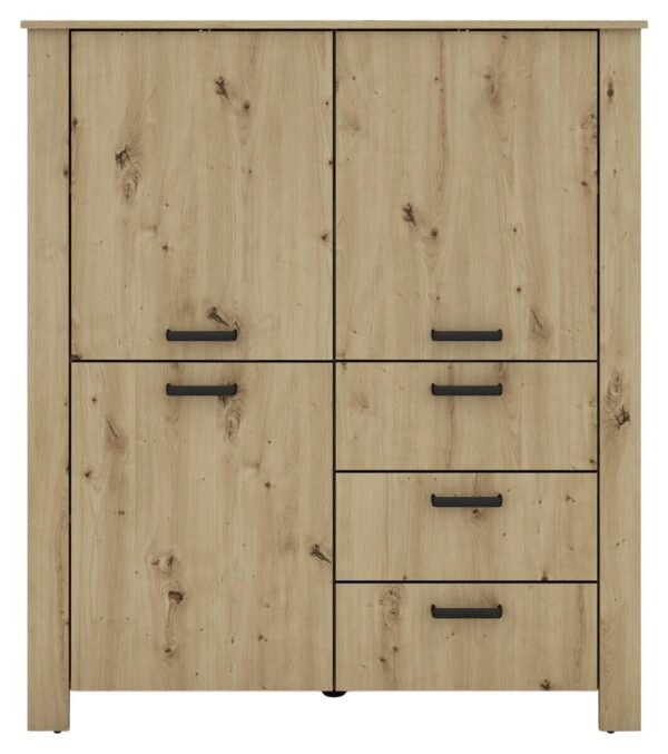 Highboard FARO Eiche schwarz B/H/T: ca. 120x137x40 cm Highboard FARO Eiche schwarz B/H/T: ca. 120x137x40 cm – Bild 5