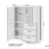 Highboard FARO weiß schwarz B/H/T: ca. 120x137x40 cm Highboard FARO weiß schwarz B/H/T: ca. 120x137x40 cm – Bild 5