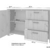 Sideboard FARO Eiche schwarz B/H/T: ca. 140x84x40 cm – Bild 2