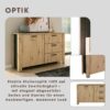 Sideboard FARO Eiche schwarz B/H/T: ca. 140x84x40 cm – Bild 5