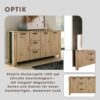 Sideboard FARO Eiche schwarz B/H/T: ca. 160x84x40 cm – Bild 4