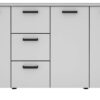 Sideboard FARO weiß schwarz B/H/T: ca. 160x84x40 cm – Bild 2