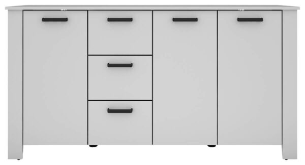 Sideboard FARO weiß schwarz B/H/T: ca. 160x84x40 cm – Bild 2