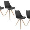 Tischgruppe KIRA anthrazit Eiche schwarz B/H/T: ca. 140x75x80 cm – Bild 3