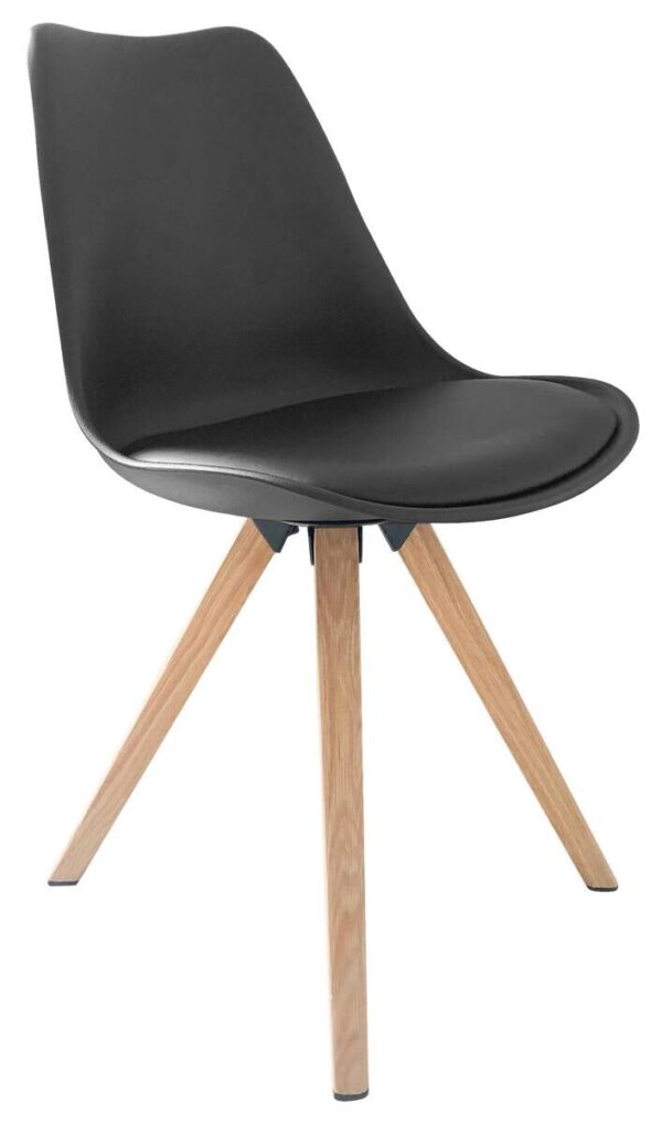 Tischgruppe KIRA anthrazit Eiche schwarz B/H/T: ca. 140x75x80 cm – Bild 4