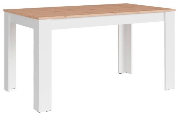Tischgruppe KIRA weiß Eiche B/H/T: ca. 140x75x80 cm Tischgruppe KIRA weiß Eiche B/H/T: ca. 140x75x80 cm – Bild 2