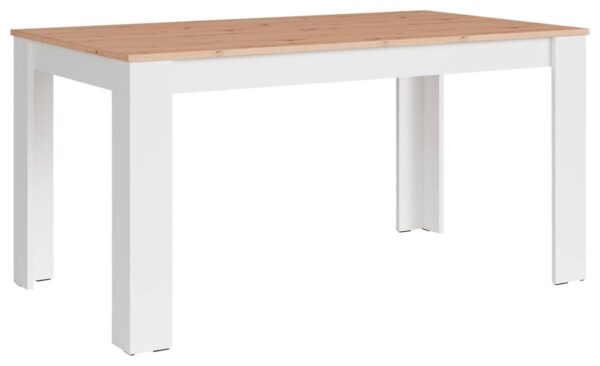 Tischgruppe KIRA weiß Eiche B/H/T: ca. 160x75x90 cm – Bild 3