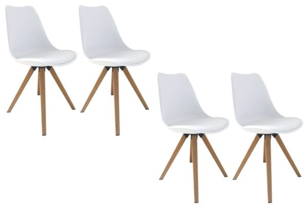 Tischgruppe KIRA weiß Eiche B/H/T: ca. 160x75x90 cm – Bild 4