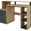 Schreibtisch LOUIS Eiche anthrazit B/H/T: ca. 140x89x55 cm – Bild 3