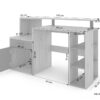 Schreibtisch LOUIS Eiche anthrazit B/H/T: ca. 140x89x55 cm – Bild 4