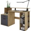 Schreibtisch LOUIS Eiche anthrazit B/H/T: ca. 140x89x55 cm – Bild 5