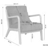 Sessel NOHR natur grau B/H/T: ca. 65,2x80,6x76 cm Sessel NOHR natur grau B/H/T: ca. 65,2x80,6x76 cm – Bild 3
