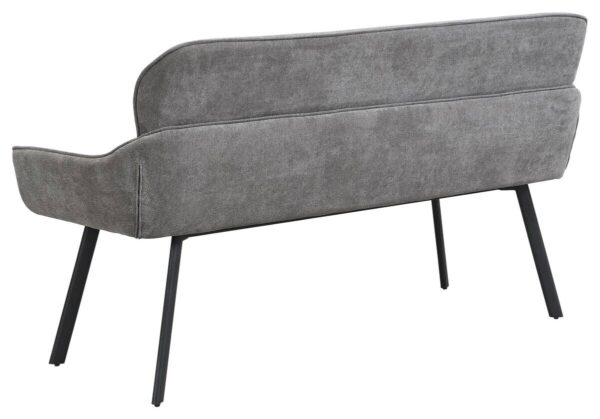 Sitzbank RICO schwarz grau Stoff Metall B/H/T: ca. 140x90x62 cm Sitzbank RICO schwarz grau Stoff Metall B/H/T: ca. 140x90x62 cm – Bild 5