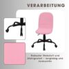 Drehstuhl TROLLY schwarz pink Metall Stoff Drehstuhl TROLLY schwarz pink Metall Stoff – Bild 2