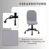Drehstuhl TROLLY schwarz grau Metall Stoff Drehstuhl TROLLY schwarz grau Metall Stoff – Bild 4