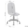 Drehstuhl TROLLY schwarz grau Metall Stoff Drehstuhl TROLLY schwarz grau Metall Stoff – Bild 5