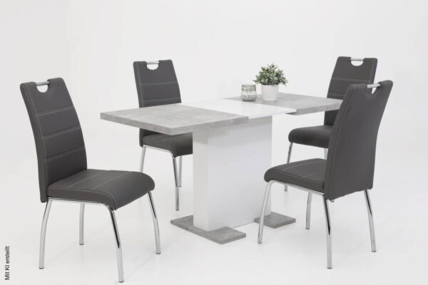 Esstisch Britt Beton weiß B/H/T: ca. 150x76x69 cm – Bild 2