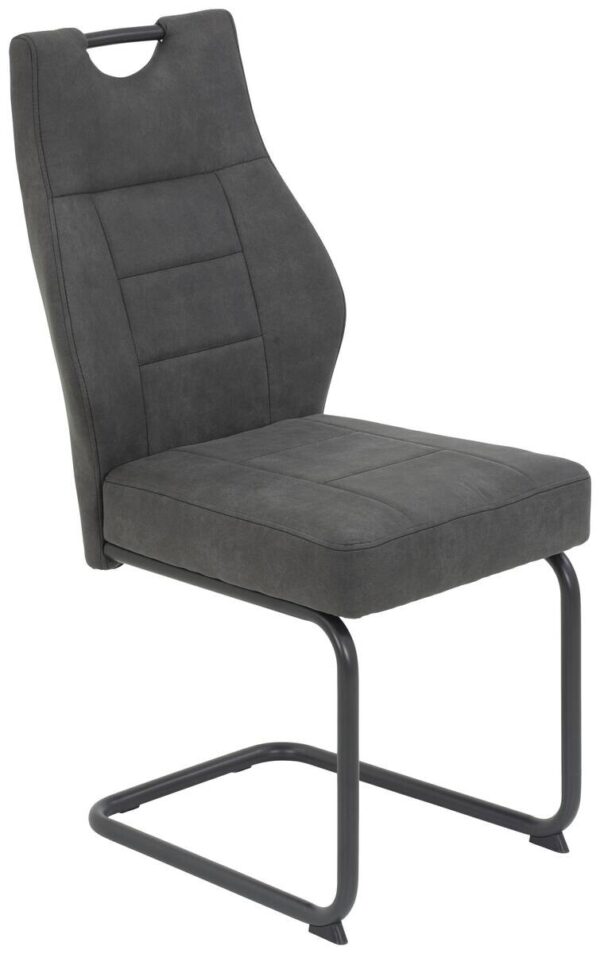 Essgruppe Inn Eiche schwarz anthrazit Holzwerkstoff B/H/T: ca. 140x76x90 cm – Bild 2