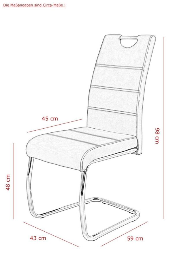 Essgruppe Lia II Eiche anthrazit Microfaser B/H/T: ca. 320x76x90 cm – Bild 2
