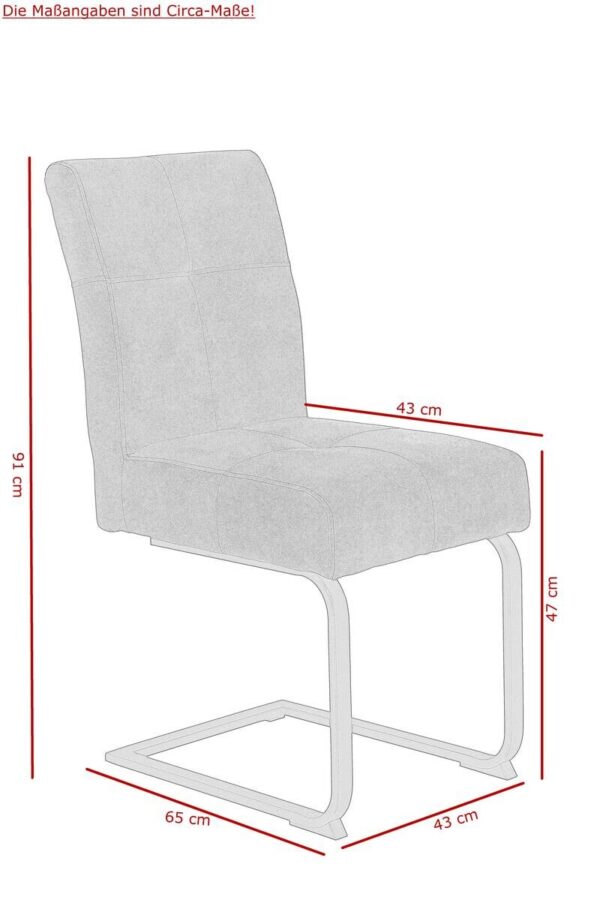 Essgruppe Luise I Eiche anthrazit Microfaser B/H/T: ca. 160x76x80 cm – Bild 2