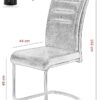 Essgruppe Paula III schlamm Microfaser B/H/T: ca. 220x76x90 cm – Bild 2