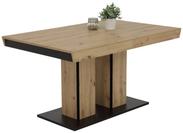 Essgruppe Agnes I grau Eiche Holzwerkstoff B/H/T: ca. 220x76x90 cm – Bild 4