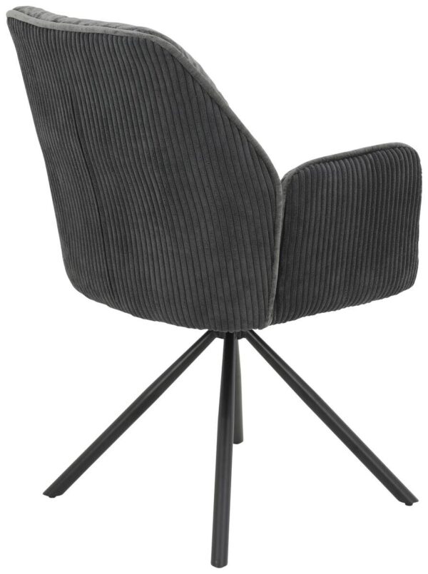 Sessel Amira anthrazit Metall Samt B/H/T: ca. 56x89x61 cm – Bild 2