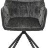 Sessel Amira anthrazit Metall Samt B/H/T: ca. 56x89x61 cm – Bild 3
