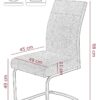Schwingstuhl Brindisi, 4er-Set anthrazit Webstoff B/H/T: ca. 48x98,5x67 cm – Bild 2