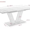 Esstisch Hamm weiß Eiche B/H/T: ca. 180x76x90 cm – Bild 2
