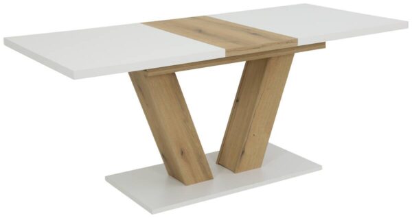 Esstisch Hamm weiß Eiche B/H/T: ca. 180x76x90 cm – Bild 4