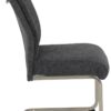 Schwingstuhl Ines, 2er-Set anthrazit Edelstahloptik Metall Microfaser Webstoff B/H/T: ca. 50x99x66 cm – Bild 4