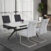 Schwingstuhl Ines, 4er-Set anthrazit Microfaser Webstoff Metall B/H/T: ca. 50x99x66 cm – Bild 3