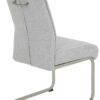 Schwingstuhl Ines, 4er-Set grau Metall Microfaser Webstoff B/H/T: ca. 50x99x66 cm – Bild 2