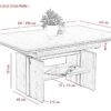 Couchtisch Ingo braun B/H/T: ca. 150x73x69 cm – Bild 2